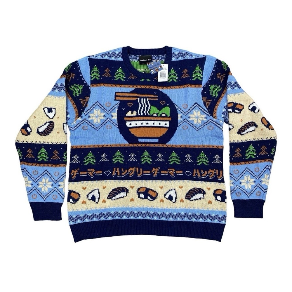 Hunger Games Geeknet Ugly Holiday Sweater 2XL Blue Long Sleeves Crew Neck NWT